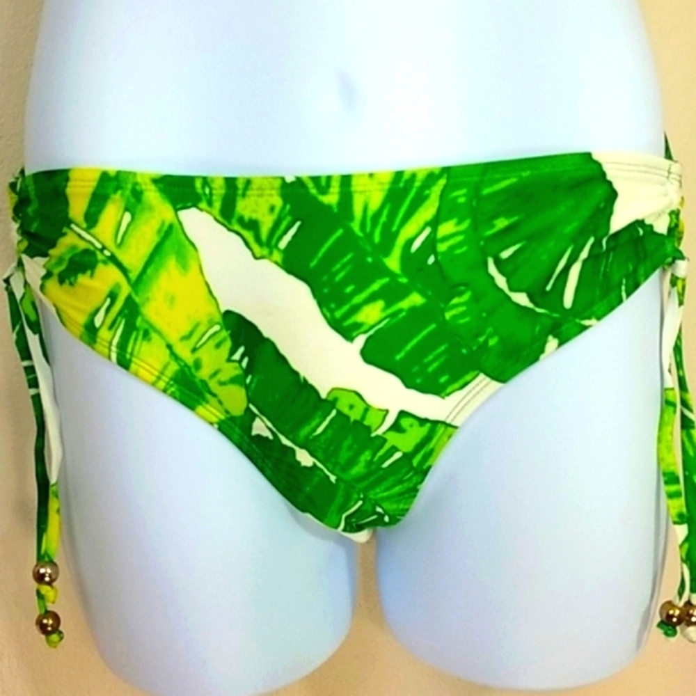 Antonio Melani bikini bottoms Palm Leaf print white